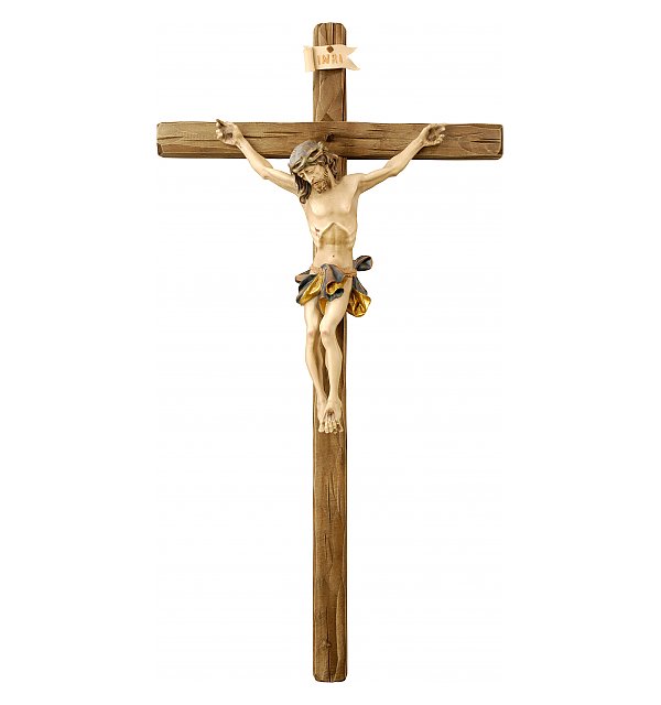 3060 - Kruzifix Barock mit geradem Kreuzbalken ANTIK