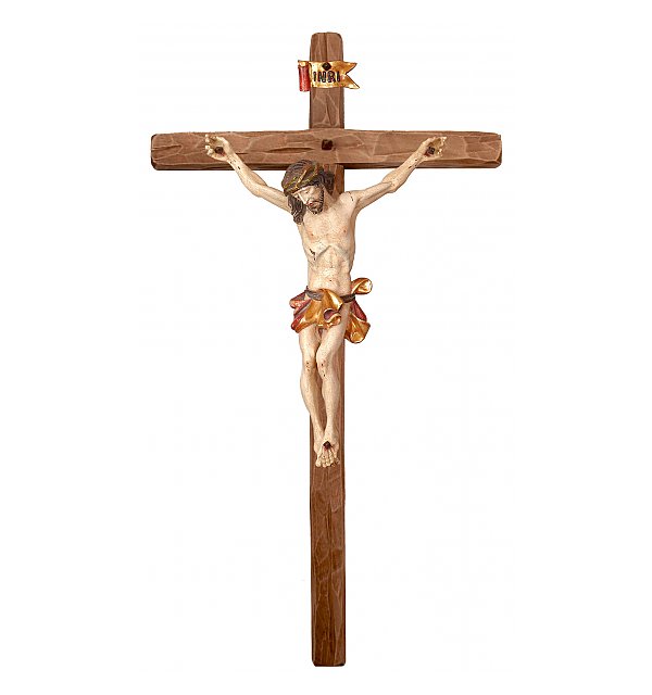 3060 - Crocifisso barocco con croce dritta ECHTGOLD