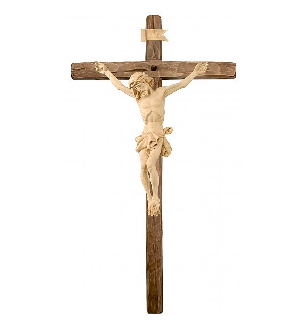 3060 - Kruzifix Barock mit geradem Kreuzbalken NATUR