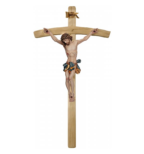 306L - Baroque Crucifix carved in Lime wood COLOR