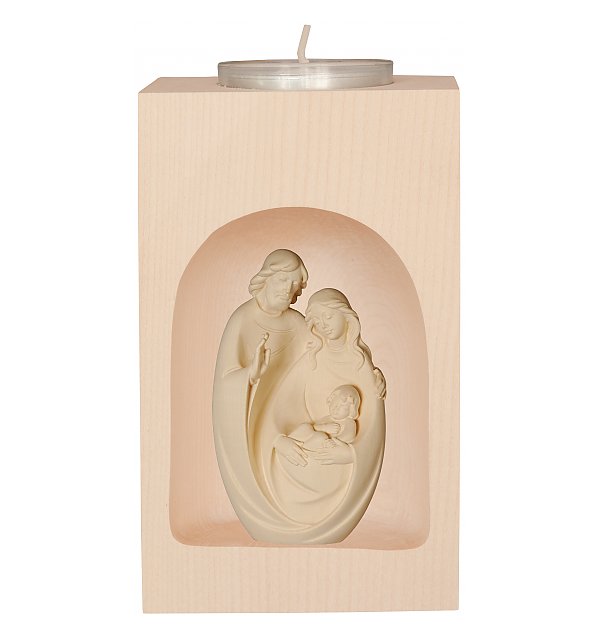 7501 - Candle holder with Family Blessing NATUR