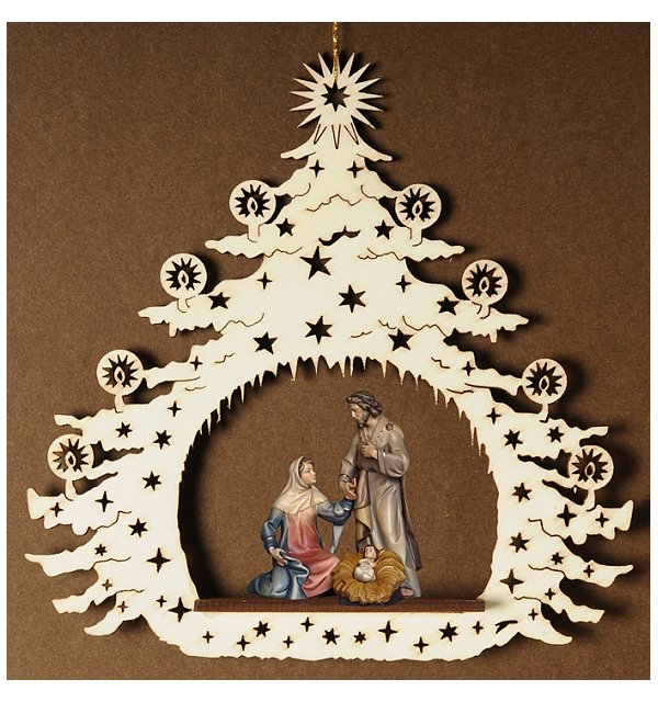 7124 - Christmas Tree with Holy Family Salcher COLOR