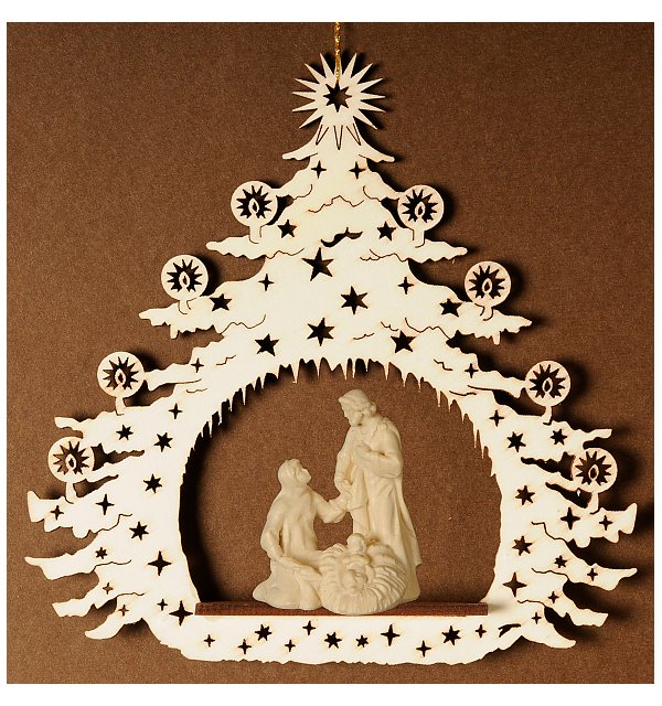 7124 - Christmas Tree with Holy Family Salcher NATUR
