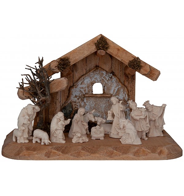 73015 - Complete mini Nativity set 12 Pcs NATUR