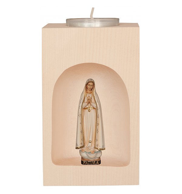 33449 - Candle Holder with Our Lady of Fatimá COLOR