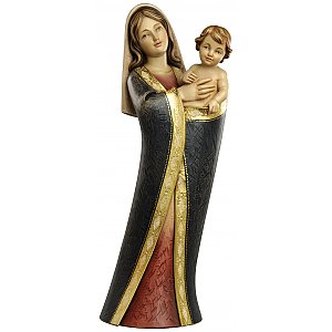 Statua Madonna del Rosario, Madonne con bambino, vendita scultura in legno,  69 cm, Colorato, acquisto sculture in legno