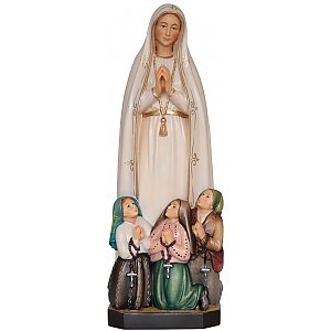 3343 - Our Lady Of Fatima with Children wooden statue