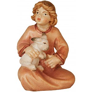 1836 - Bambina seduta con coniglio
