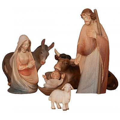 Morgenstern Nativity in wood - Christmascrib