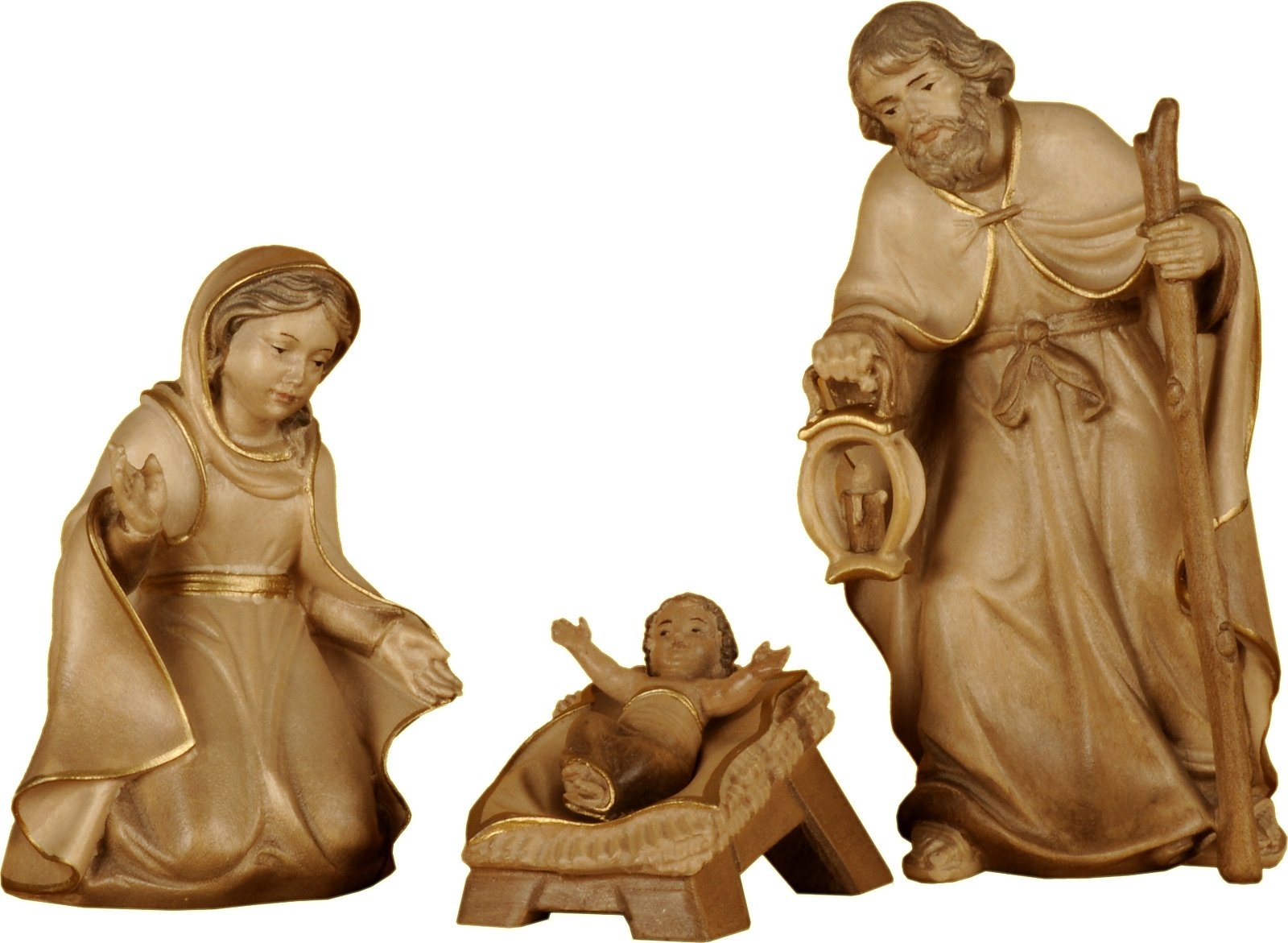 Hl. Christophorus neu, Heilige Männer, Holzschnitzerei aus Gröden, holz  skulpturen, 20 cm, Color, holzschnitzerei kaufen