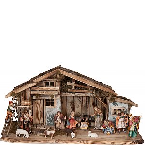 Christmas Nativity in wood - complete set