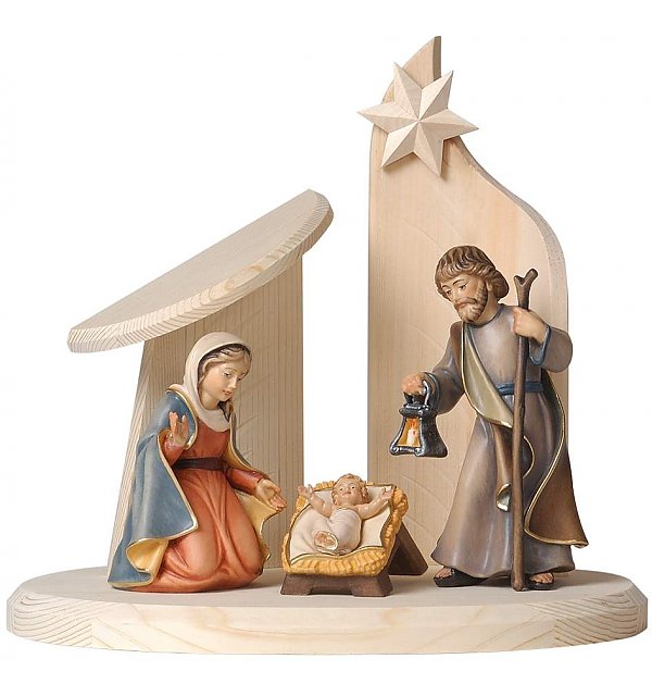 2711A - Stable modern with Holy Family Bethlehem COLOR