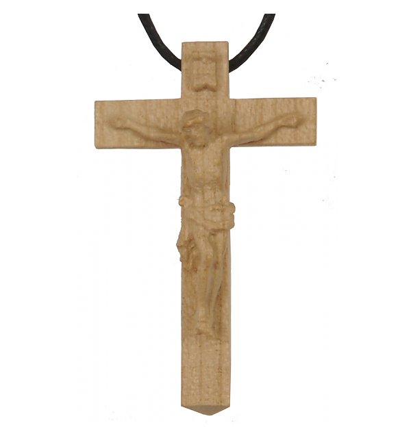 Christian monk wooden cross necklace, symbol of Faith and