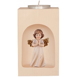 7503 - Portacadela con angelo custode - legno