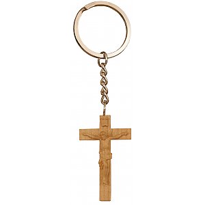 0030 - Portachiavi - con croce di Gesù in legno