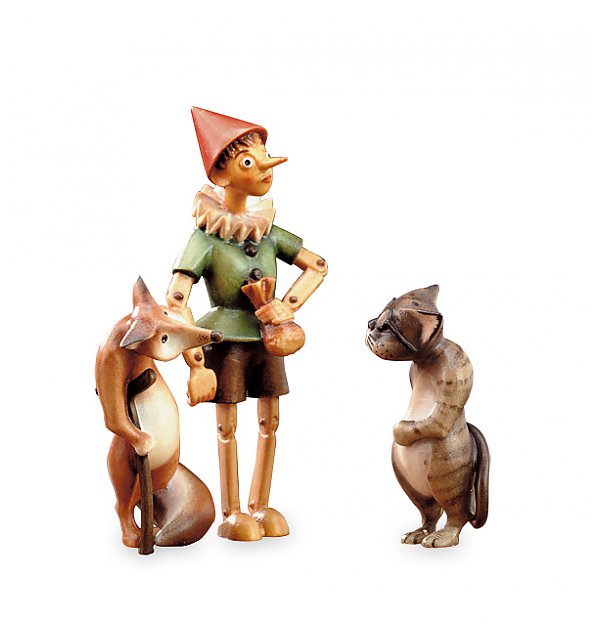 L00612 - Pinocchio with fox & cat(without ped.)