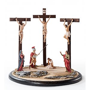 L10018-S7 - Crucifixion with 7 figures + pedestal SE