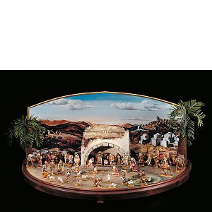 L10175-S40 - Nativity set 40 pieces + scenic backg.